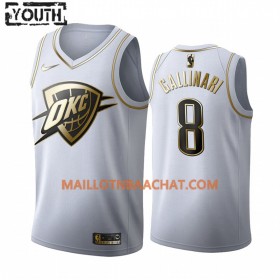 Maillot NBA Oklahoma City Thunder Danilo Gallinari 8 Nike 2019-20 Blanc Golden Edition Swingman - Enfant
